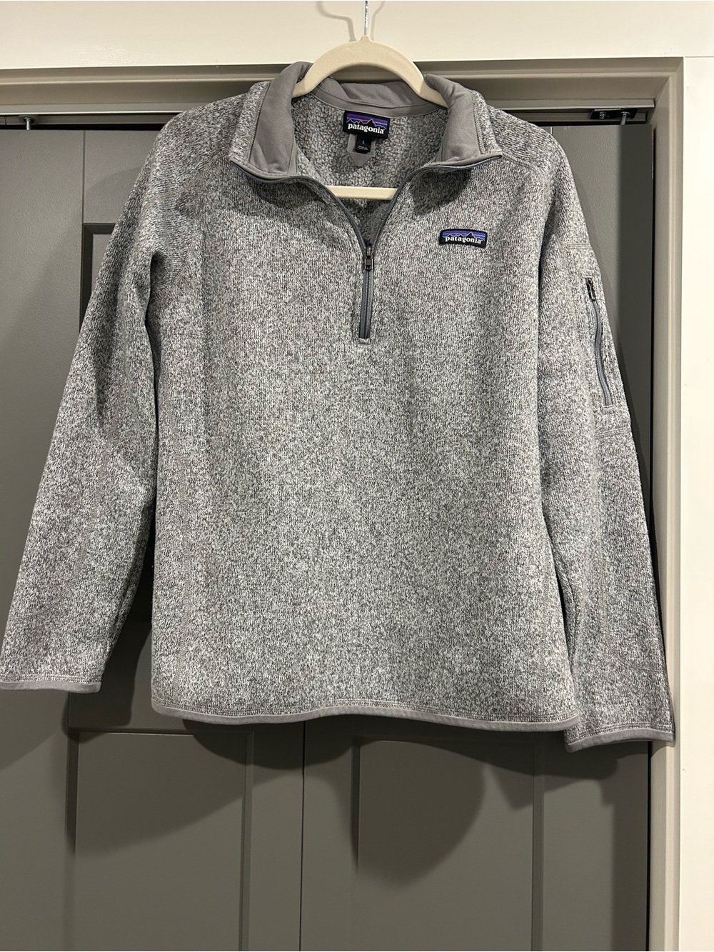 Patagonia Better Sweater 1/4 zipper Heather Gray Quarter-Zip Fleece Pullover